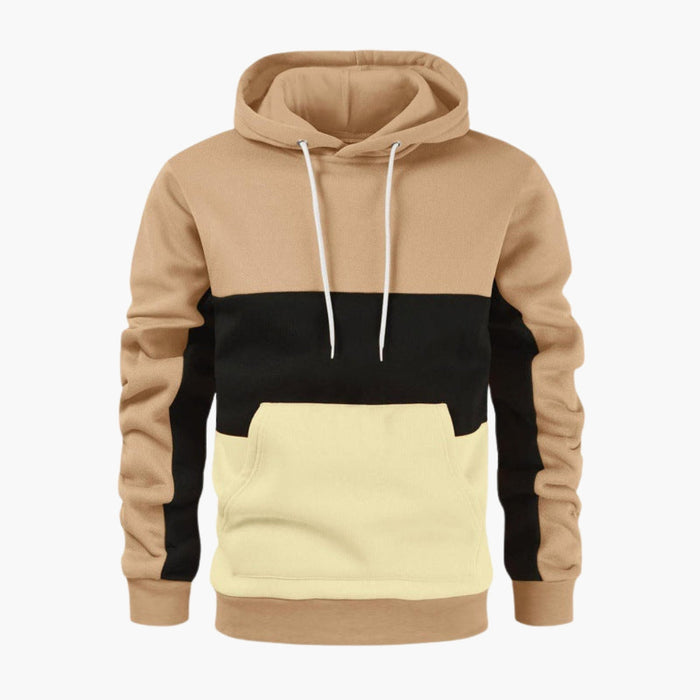 Sudadera con capucha para hombre, con paneles de colores