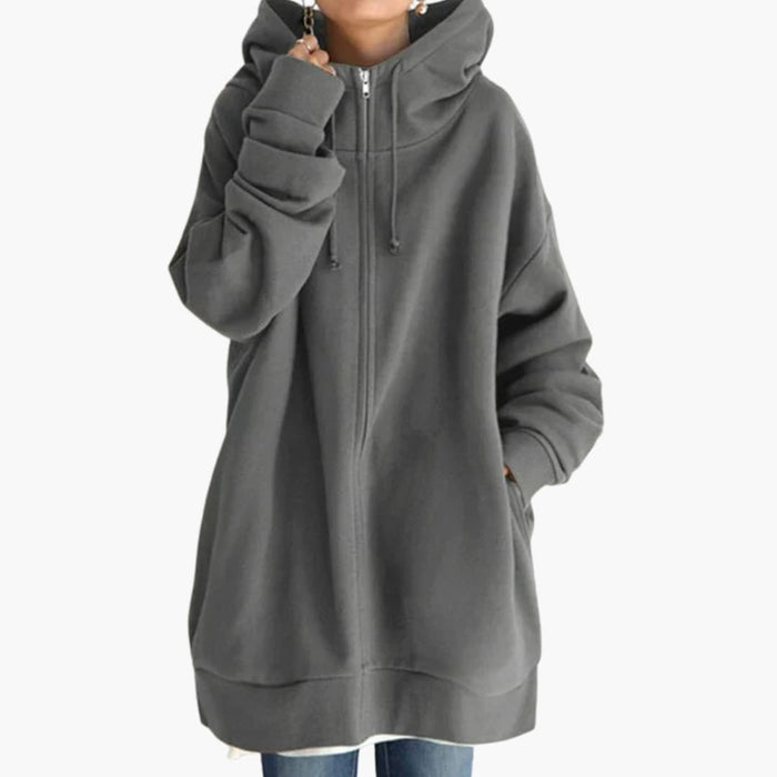 Sweat à capuche oversize pour femme à coupe fluide et design moderne