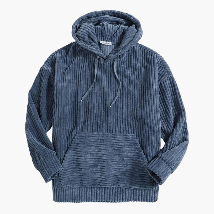 Unisex hættetrøje i ribbet velour med snøre