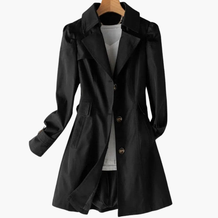 Trenchcoat til kvinner med knappelukking