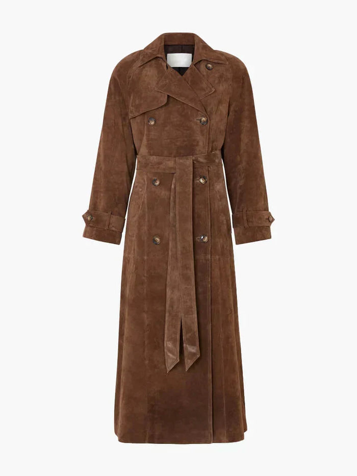 Gabardina de mujer con cinturón y corte clásico
