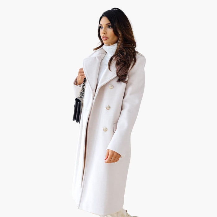 Trench coat til kvinder med reverskrave