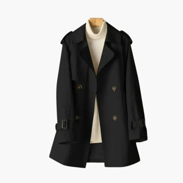 Trenchcoat til kvinner med knappelukking