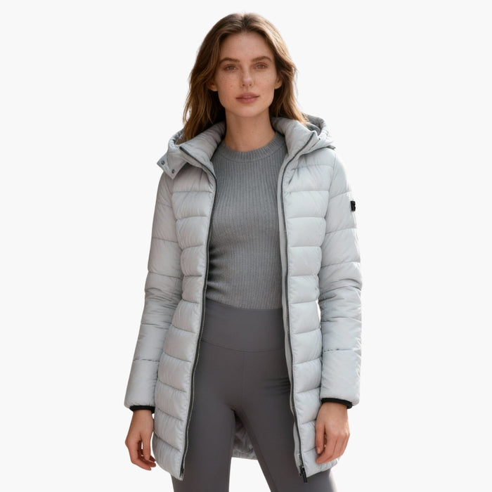 Chaqueta cálida para mujer con capucha