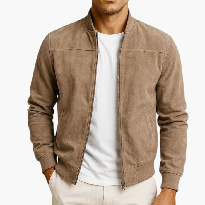 Herrenjacke mit Reißverschluss und langen Ärmeln