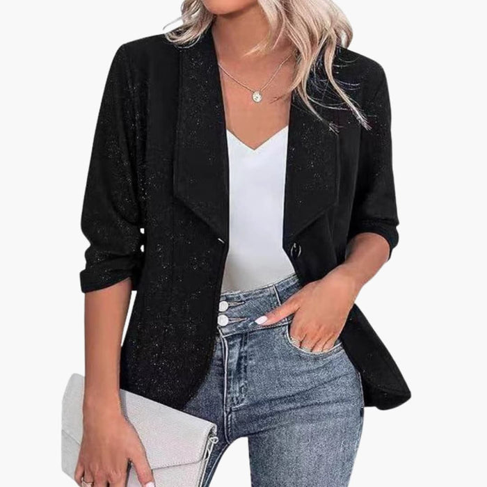 Glitrande blazer til kvinner med feminint snitt
