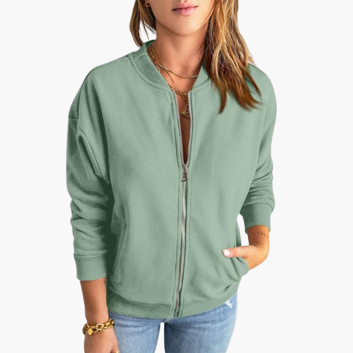 Giacca bomber da donna con tasche laterali