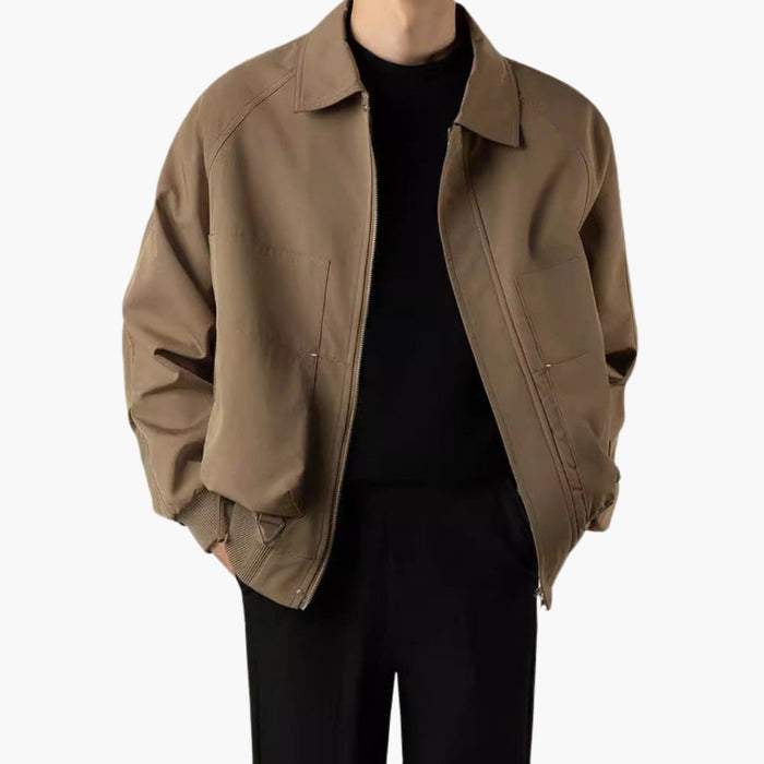 Blouson bomber homme à fermeture éclair sur le devant