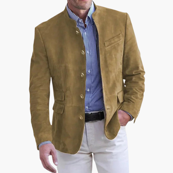 Elegant jacka med hög krage för män