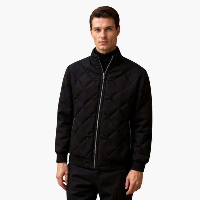 Herren-Steppjacke mit hohem Kragen
