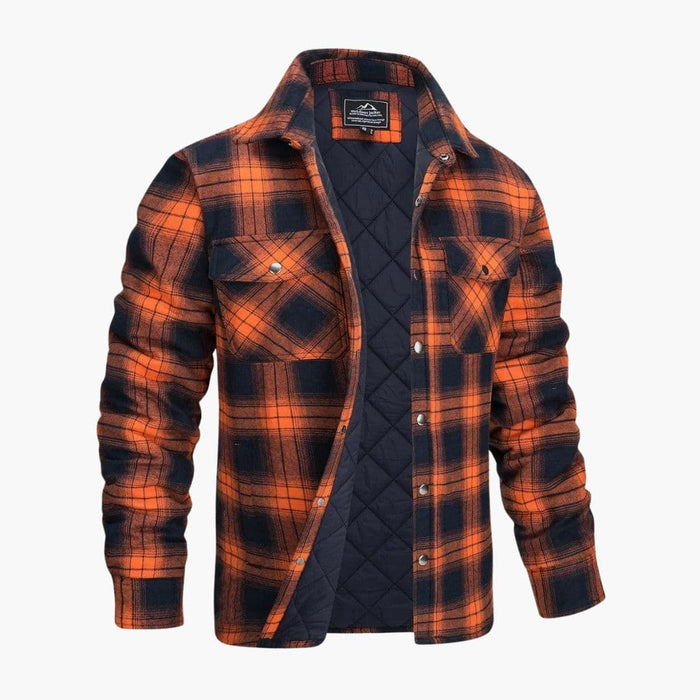 Herre flannel skjortejakke med knapper