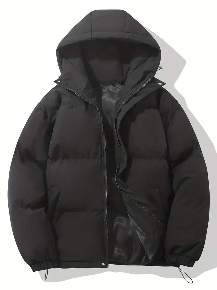 Abrigo de invierno cálido para mujer con capucha y diseño clásico