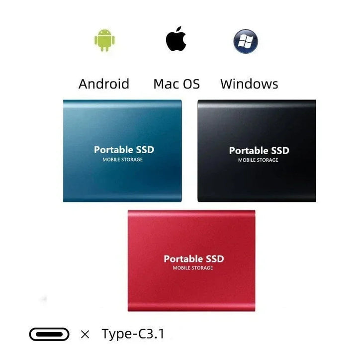 Bærbar SSD-Solid State Drive for Hurtig Lagring