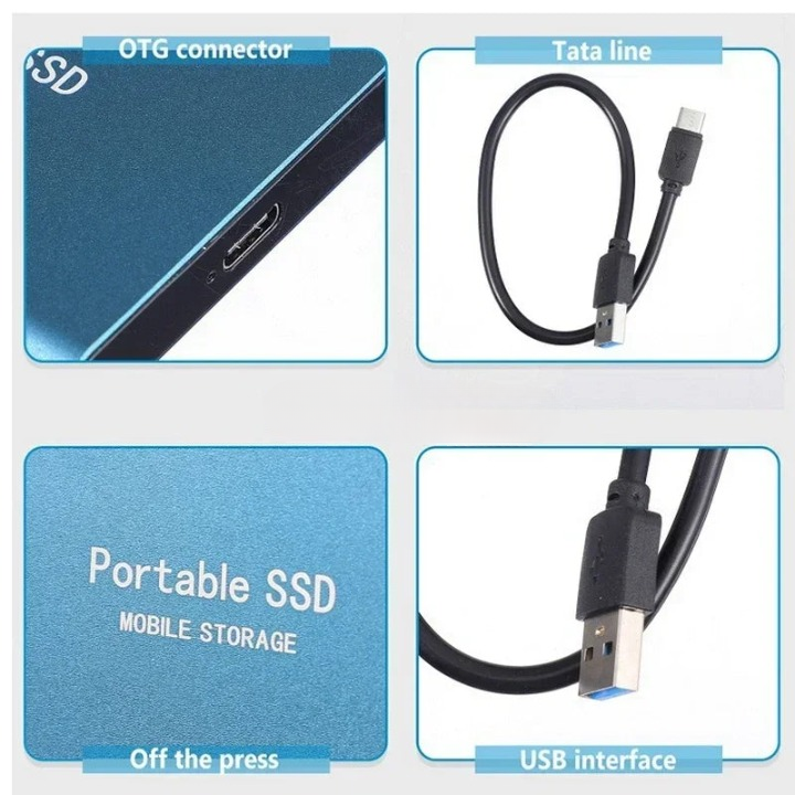 Bærbar SSD-Solid State Drive for Hurtig Lagring
