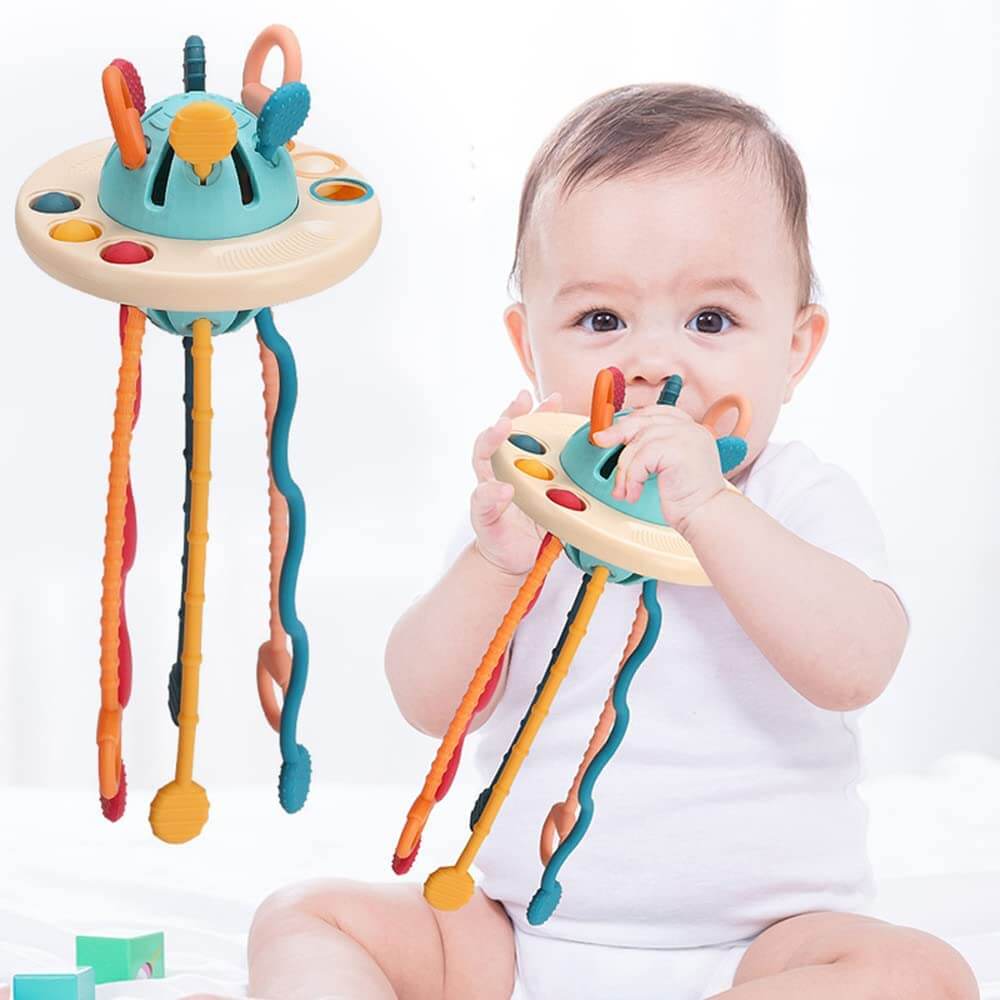 Baby Silikon UFO Sensorisk Trekkleke