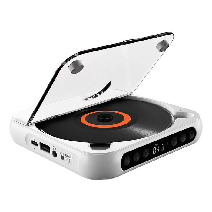 Bärbar Bluetooth-CD-spelare med Hi-Fi-ljud och USB-C-laddning