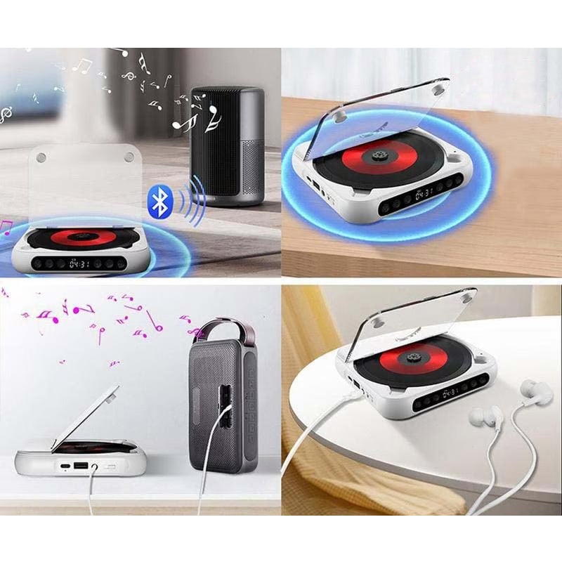 Bærbar Bluetooth CD-afspiller med Hi-Fi Lyd og USB-C Opladning