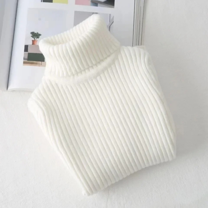 Barnestrikket Turtleneck Genser for Vinter