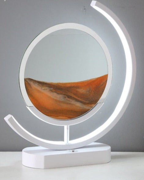 Bevegelig Sand Bordlampe – Unik LED Dekorlampe