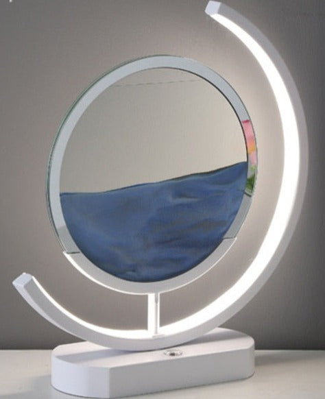 Bevegelig Sand Bordlampe – Unik LED Dekorlampe