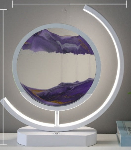 Bevegelig Sand Bordlampe – Unik LED Dekorlampe