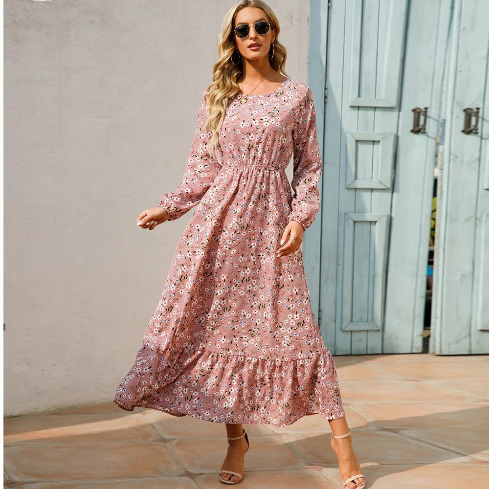 Bohemsk Maxikjole i Chiffon for Kvinner - Elegant og Komfortabel