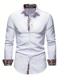 VittorioVerve - Paisley Print Langarmet Skjorte for Herrer