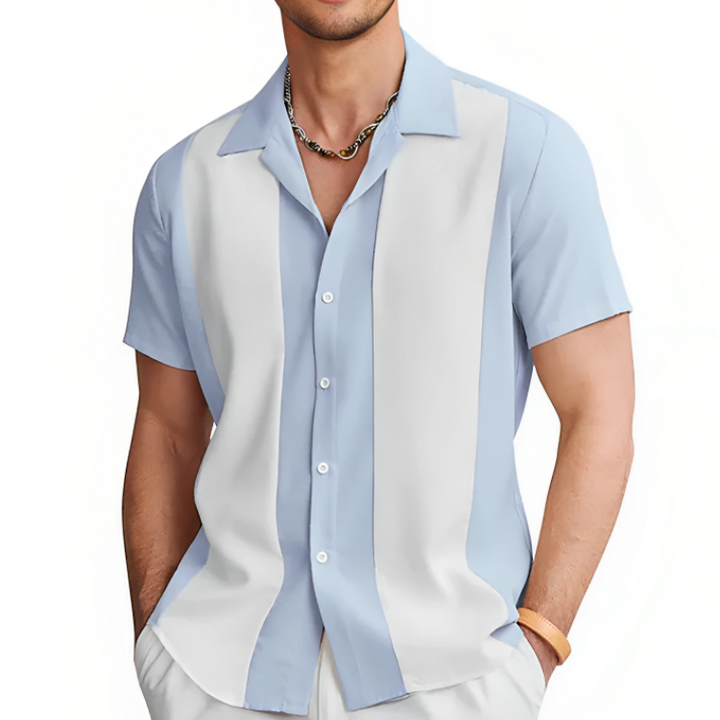 Herre Casual Sommarskjorte i Pustende Polyester