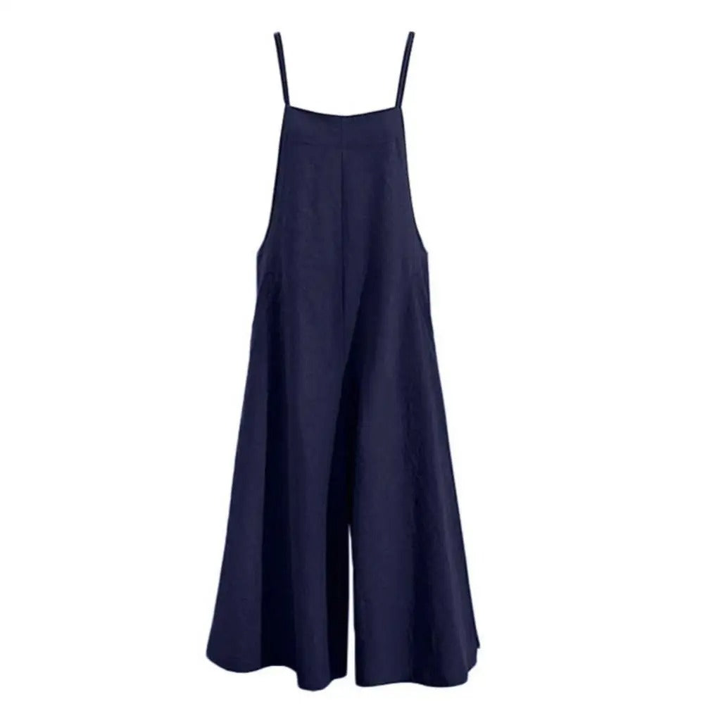 Dame Jumpsuit Løs &amp; Ermeløs – Perfekt Sommerkomfort
