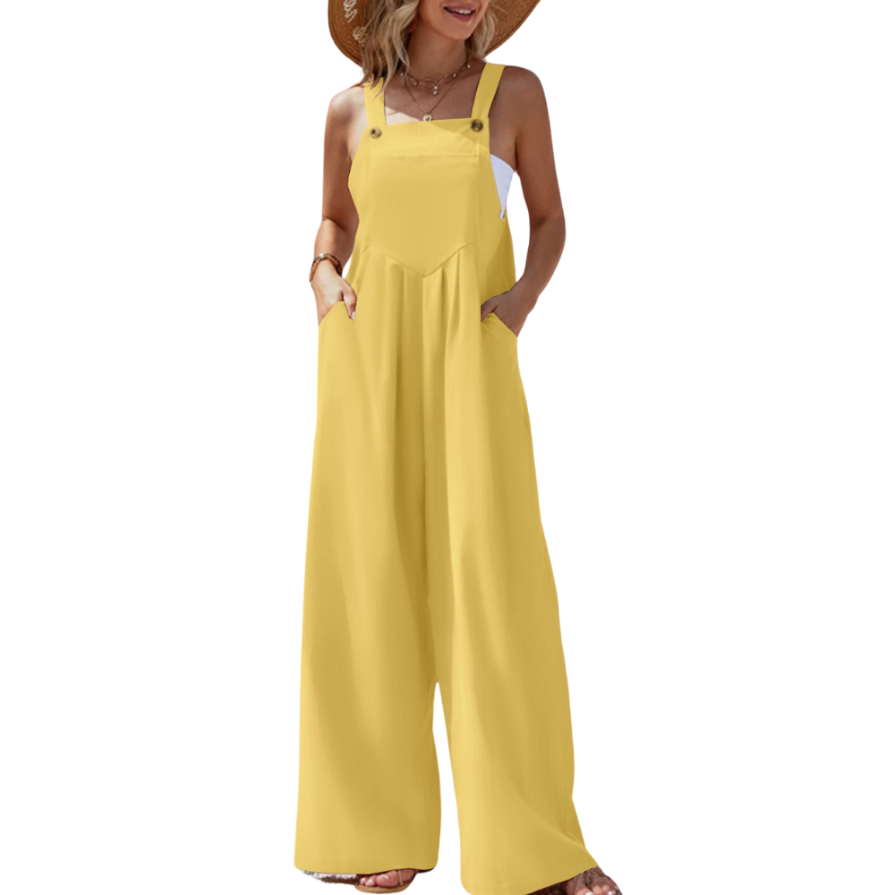 Dame Jumpsuit med Brede Bukseseler – Komfortabel &amp; Stilfull