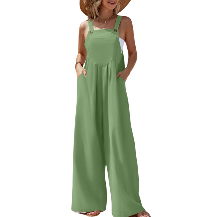 Dame Jumpsuit med Brede Bukseseler – Komfortabel &amp; Stilfull