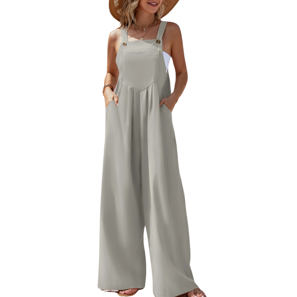 Dame Jumpsuit med Brede Bukseseler – Komfortabel &amp; Stilfull