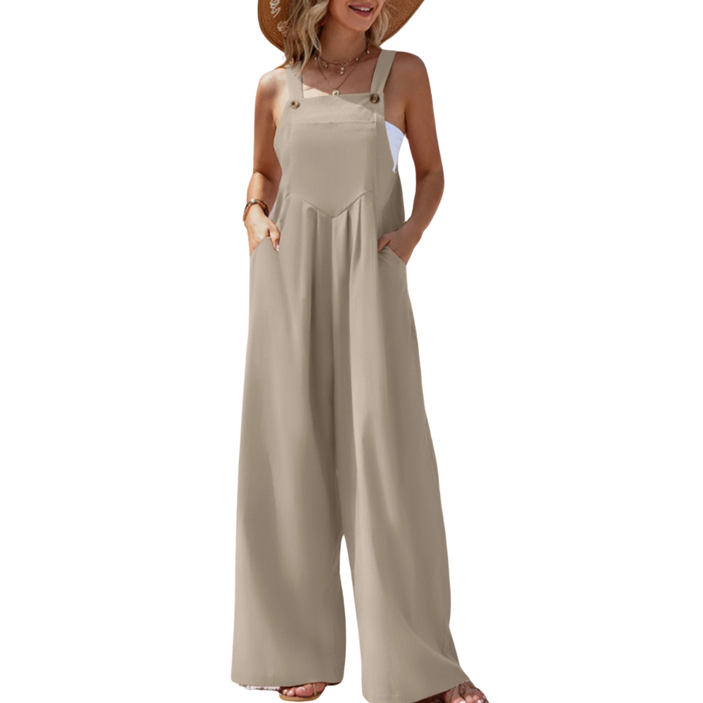 Dame Jumpsuit med Brede Bukseseler – Komfortabel &amp; Stilfull