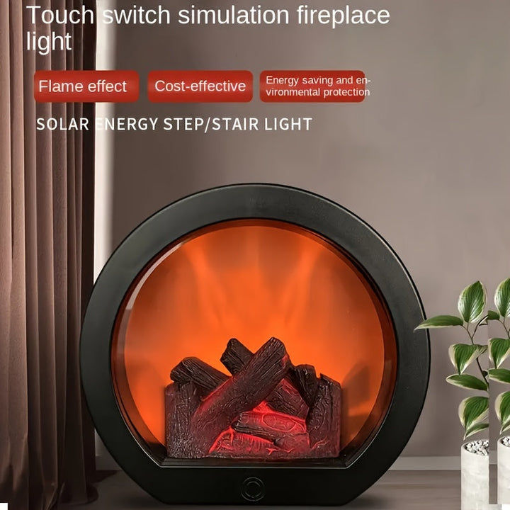 Dekorativ Lampe med Simulert Kullflamme