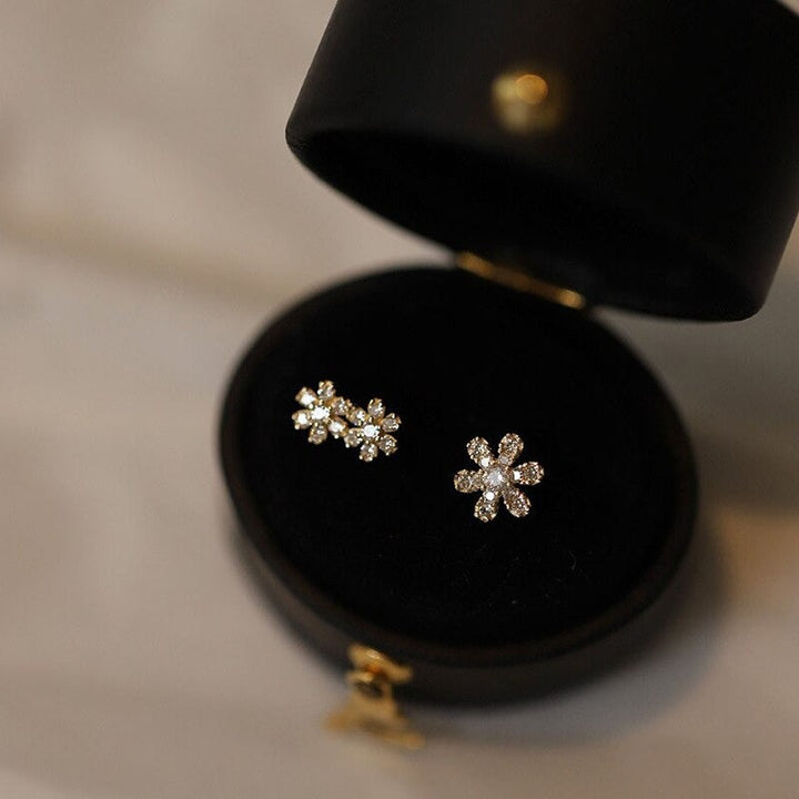 Kvinner Delikate Blomster Øredobber med Glitrende Zirconia