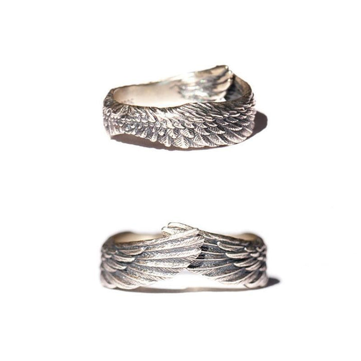 Unisex Englevinge Ring i Sølv – Beskyttende Design
