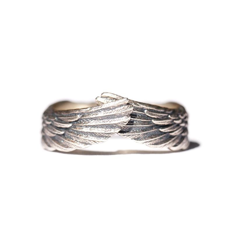 Unisex Englevinge Ring i Sølv – Beskyttende Design