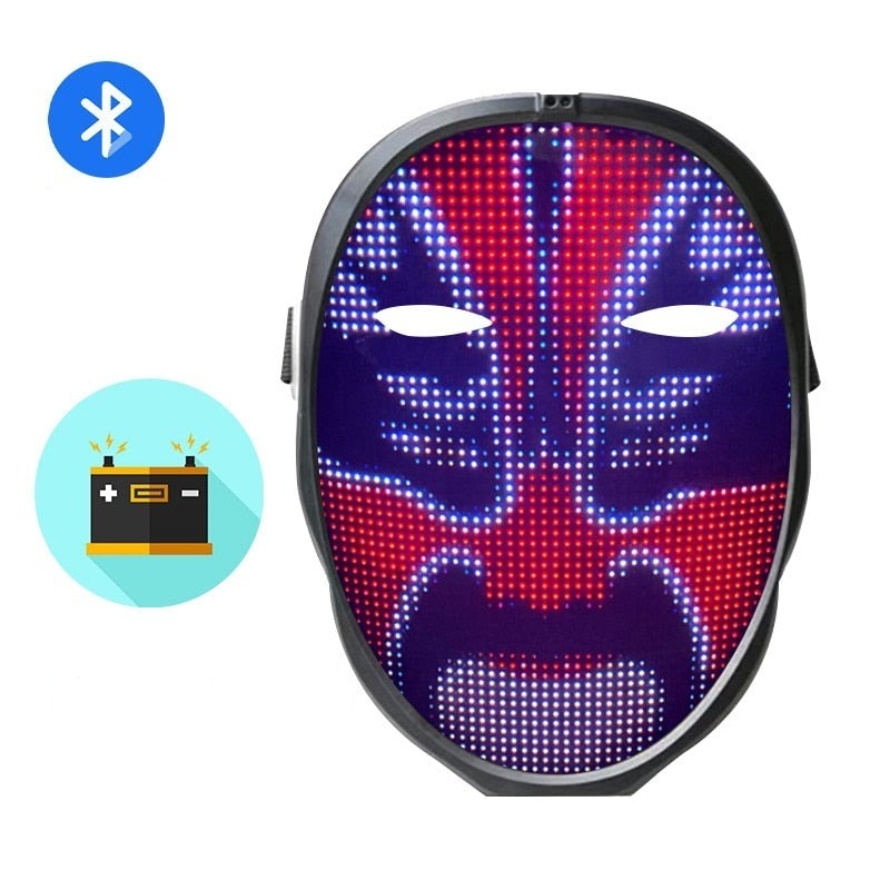 Avansert Halloween LED-maske med Bluetooth-kontroll