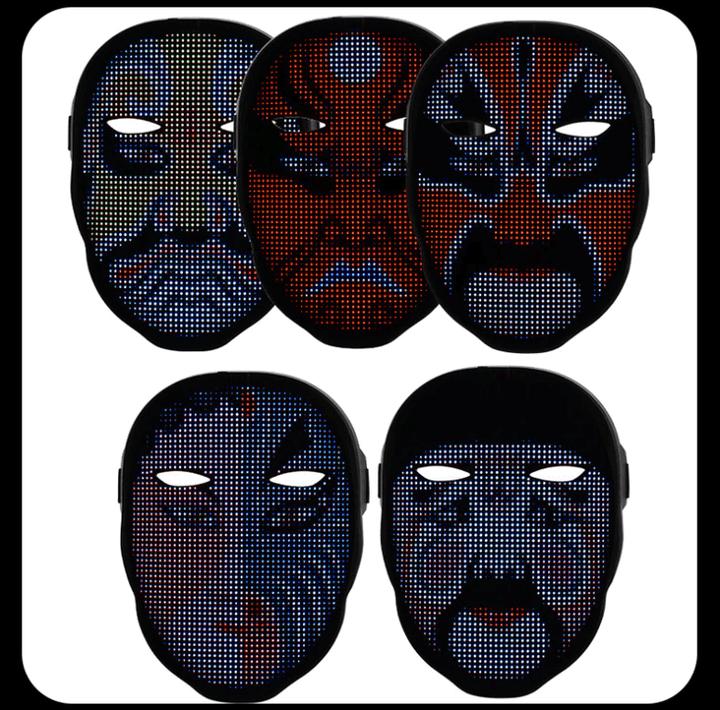Avansert Halloween LED-maske med Bluetooth-kontroll