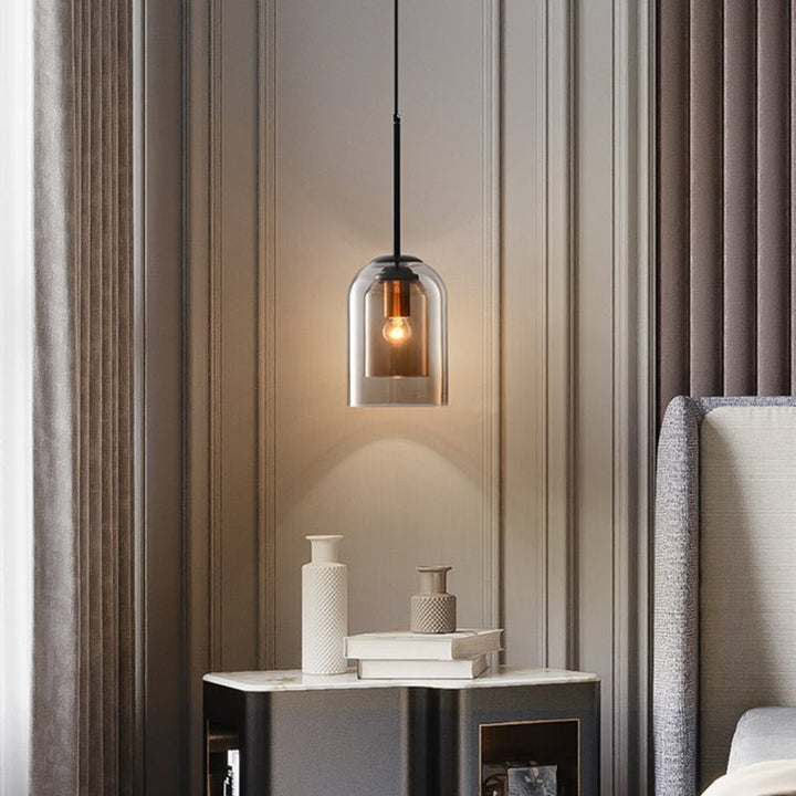 Dobbel Glass Pendellampe – Elegant Belysning for Hjemmet