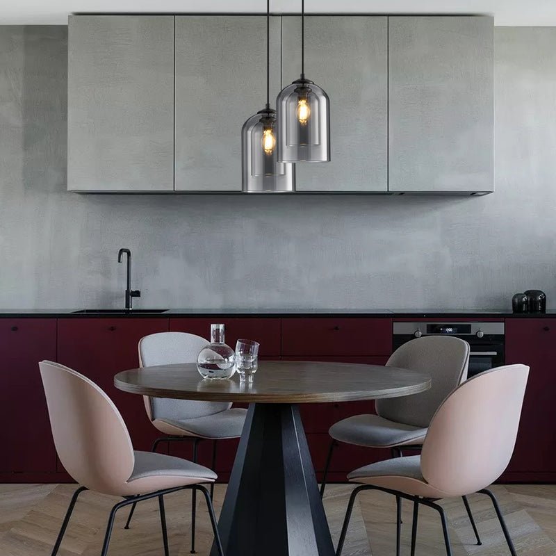 Dobbel Glass Pendellampe – Elegant Belysning for Hjemmet
