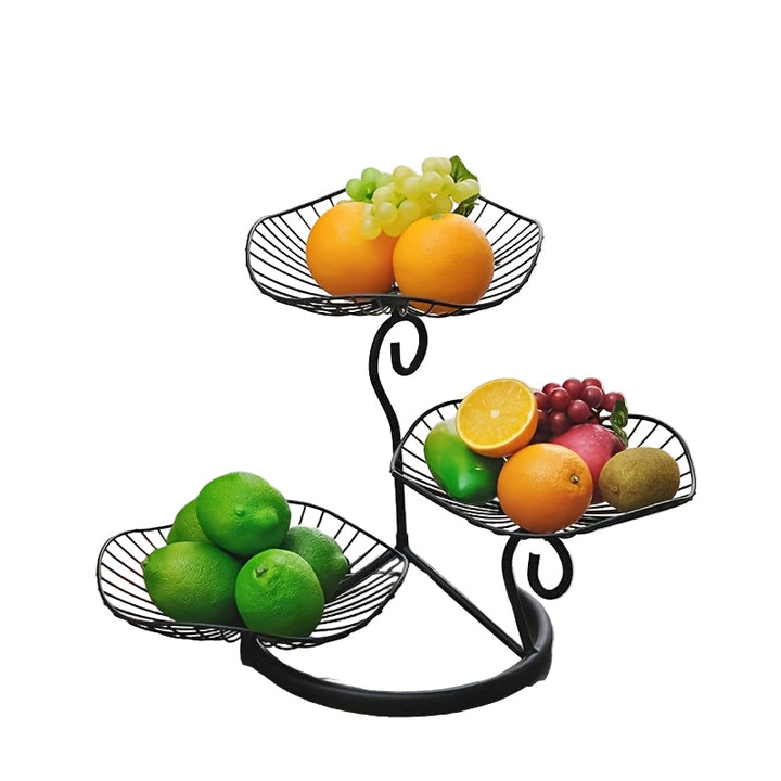 Elegant 3-lags Fruktskålstativ for Snacks og Desserter