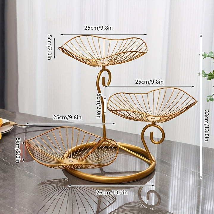 Elegant 3-lags Fruktskålstativ for Snacks og Desserter