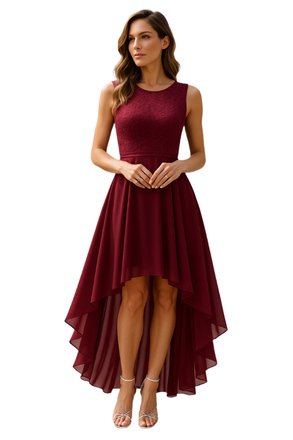Elegant Asymmetrisk Aftenkjole for Kvinner