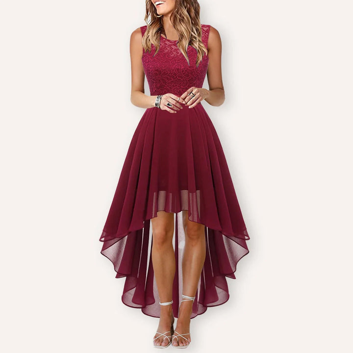 Elegant Asymmetrisk Aftenkjole for Kvinner