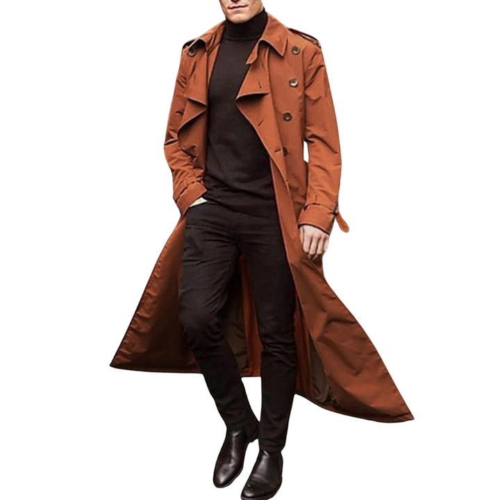 Herre Avslappet Trenchcoat – Elegant Komfort
