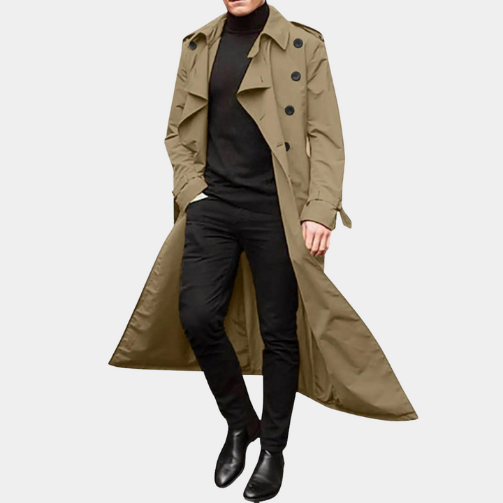 Herre Avslappet Trenchcoat – Elegant Komfort