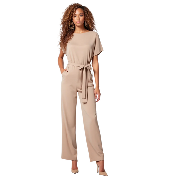 Dame Jumpsuit med Snøring i Midjen – Elegant og Komfortabel