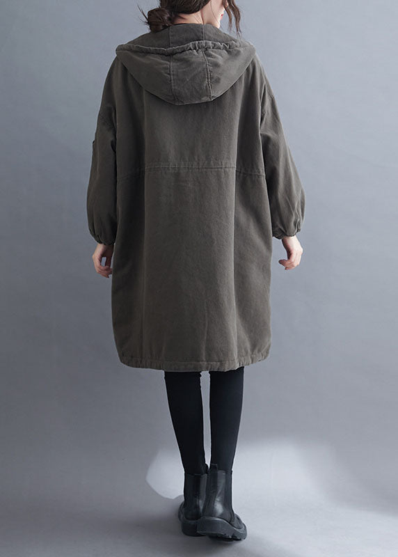 Elegant Damekåpe med Hette – Stilfull Komfort for Vinter