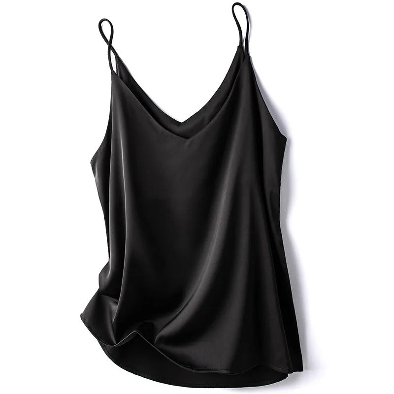 Kvinners Elegant Halter Spaghettitopp med V-hals